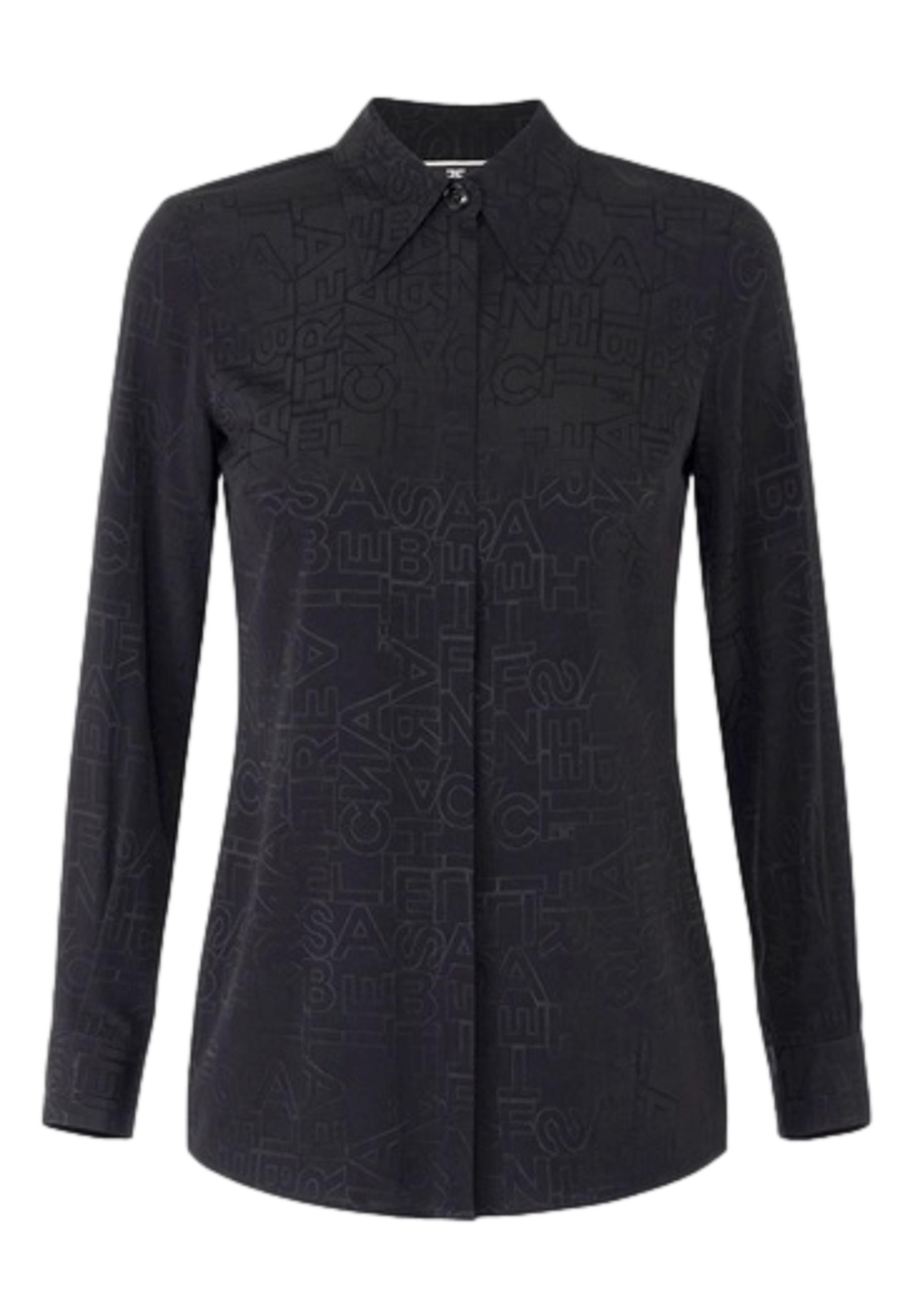 Jacquard georgette lettering shirt - ELISABETTA FRANCHI - Finizio